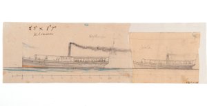 Dampfschiff ELFKUNGEN; Dampfschiff SVALAN von Per Wilhelm Cedergren